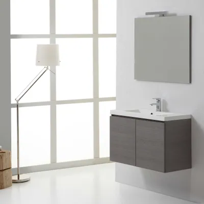 Immagine prodotto di Mobile sospeso bagno 80 cm grigio con lavabo | Manhattan
