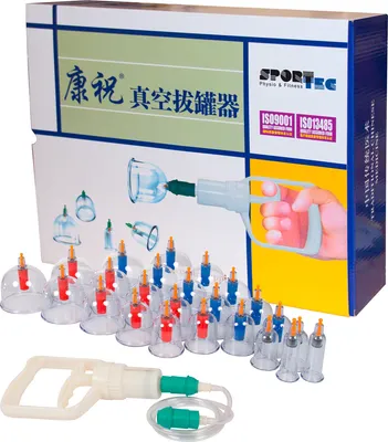 Produktbild von Schröpfglas-Set Exklusiv + Vakuumpumpe Schröpfgläser Schröpfset Schröpfen 27-tlg