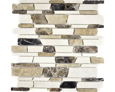 Produktbild von Natursteinmosaik MOS Brick 295 27,5x30 cm beige/braun