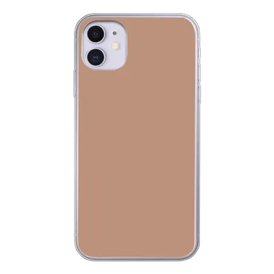 Produktbild von MuchoWow® Handyhülle Schutzhülle Hülle für iPhone 11 Beige - Farbe - Rosa Silikon Softcase Handy Hülle - Handytasche