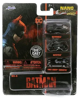 Produktbild von Jada Toys Batman 3-Pack, Fahrzeug-Set, 3 Jahr(e), Schwarz