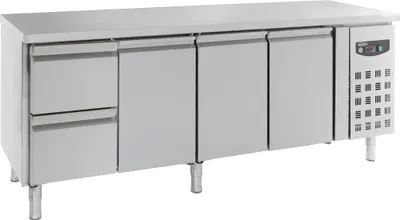 Immagine prodotto di Banco refrigerato COMBISTEEL con 3 ante e 2 cassetti - con raffreddamento ventilato, acciaio inox