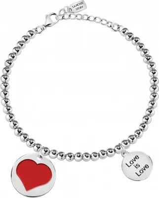 Produktbild von Love steel bracelet with Love pendants LPS05ASD11