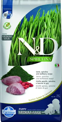 Obrázok produktu pre N&D dog SPIRULINA (GF) puppy medium & maxi, lamb 7 kg