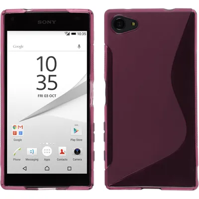 Produktbild von PhoneNatic Case kompatibel mit Sony Xperia Z5 Compact - pink Silikon Hülle S-Style + 2 Schutzfolien