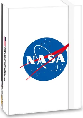Produktbild von ARS UNA Heftbox A5, Sammel- Heftmappe für Schulranzen, mit Gummiband und Innenklappen, NASA mit Logo, weiß