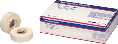 Produktbild von BSN Leukotape Classic, Sport Tape, Tape Verband, 10 m x 2 cm, weiß