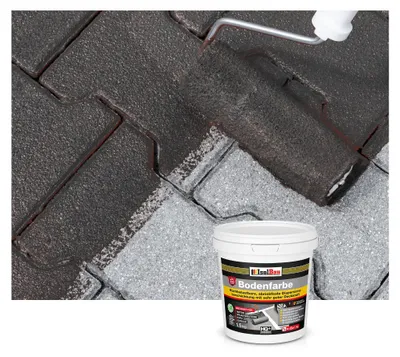 Produktbild von Isolbau Bodenfarbe Schwarz 1,5 kg Betonfarbe Bodenbeschichtung wasserfest innen außen