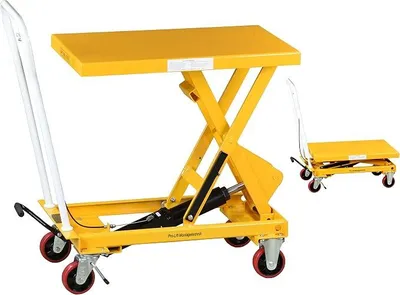 Produktbild von Hubtisch-Wagen 500 kg Hebebühne 880 mm Hubhöhe fahrbarer Scherenwagenheber mobiler Plattformwagen