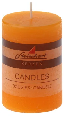 Produktbild von Stumpenkerze "Raureif" Orange 80/58 mm