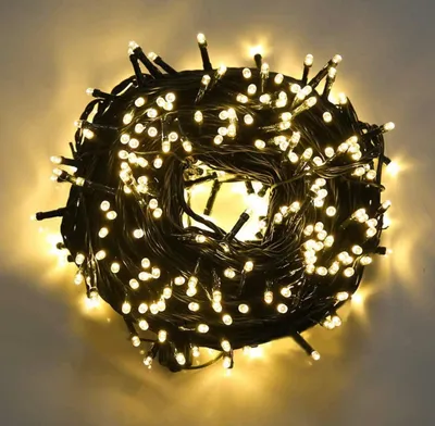 LED-Lichterkette 300 warmweiße LEDs, 30 m, 8 Modi, Timer, IP44