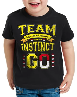 Produktbild von style3 Team Gelb Instinct Kinder T-Shirt Intuition Instinkt