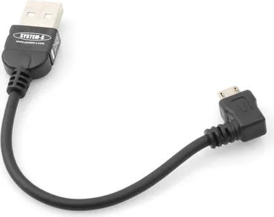 Produktbild von System-S 90° gewinkelt Micro USB Kabel Datenkabel Ladekabel 90 grad Winkelstecker 10 cm