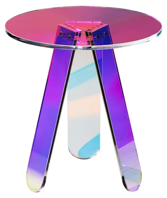 Productafbeelding van Ronde Bijzettafel van Acryl met Prachtig Ontwerp