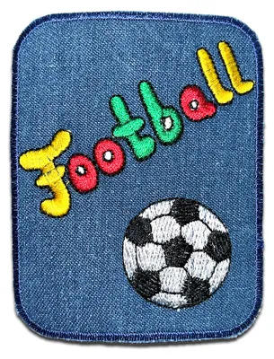 Obrázek produktu pro Fotbal Dětský fotbal - záplata, nažehlovací, nažehlovací, nášivka, nažehlovací, velikost: 9,3 x 7,5 cm