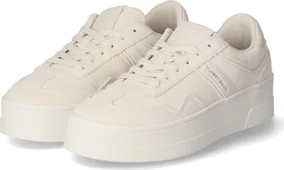 Produktbild von Tommy Jeans Damen Low Sneaker/ Schnürschuhe Beige Rauleder Größe: 38
