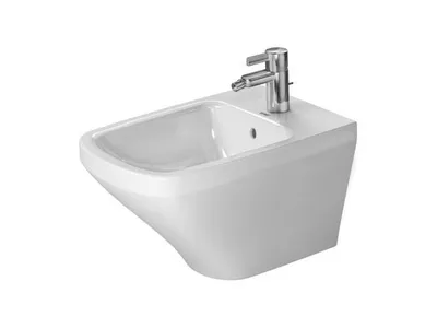 Obrázok produktu pre Duravit nástenný bidet DURASTYLE s prepadom, lavica s otvorom na batérie, 370 x 540 mm, 1 otvor na batérie biely