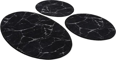 Immagine prodotto di Dmora Tappeto da Bagno Tuscaloosa 60x100 cm Nero, Forma Rettangolare Antiscivolo