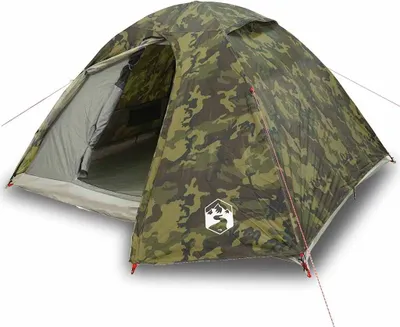 Produktbild von vidaXL Kuppelzelt 4 Personen Camouflage Wasserdicht