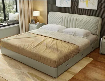 Obrázek produktu pro Látkový design Postel Dvoulůžkové postele manželství Moderní hotelový rám Spací pokoj