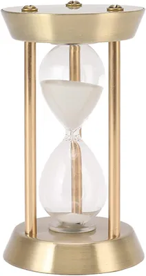 Produktbild von Dekorative Sanduhr, Vintage Gold, 10 Minuten, Metall, fuer Zuhause und Buero