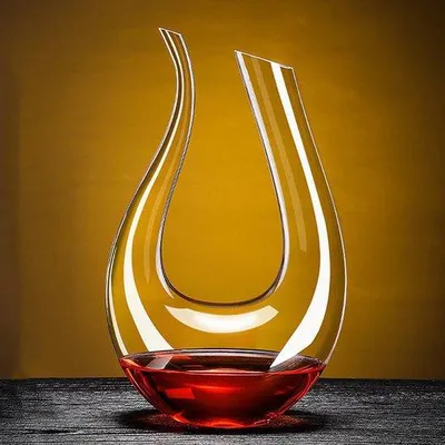 Produktbild von Unyqoos® Weinkaraffe aus 100% bleifreiem Kristall – mit Luftbelüfter & Profi-Filter für intensiven Weingenuss