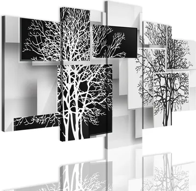 Produktbild von Leinwandbild-Set für das Wohnzimmer Großes Bild Bäume 50x100