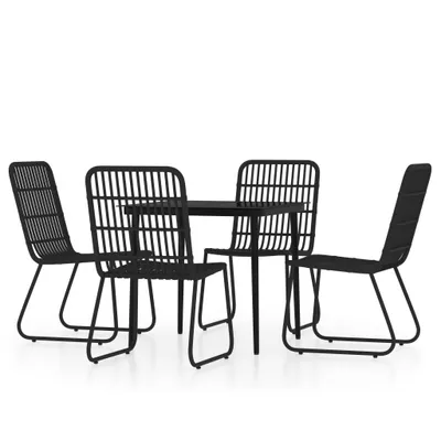 Image de vidaXL Ensemble de jardin 5 pièces noir