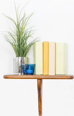 Produktbild von Hängeregal, Wandregal, Bücherregal - 40 cm breit, Kiefer Massivholz, Farbe: Eiche