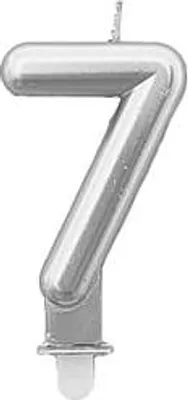 Produktbild von Silberne Geburtstagskerze Zahl „7“, 7,5 cm hoch