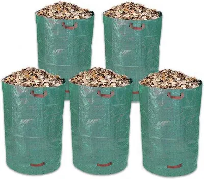 Productafbeelding van Famanu zakken voor tuinafval, 5 stuks - 300 liter, 67 x 85 cm, groen