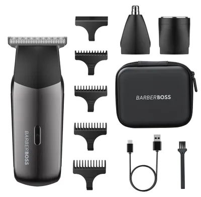 Produktbild von BarberBoss 3-in-1 Reiseschneider für Männer, Bart- & Haarschneider, Nasen- & Ohr