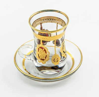 Image de Verres à café ou à thé avec ces soucoupes Naïm 10 cl x 6 - Coffret