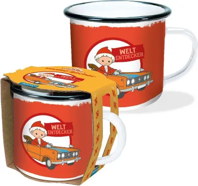 Produktbild von Trötsch Unser Sandmännchen Emaille Becher Weltentdecker