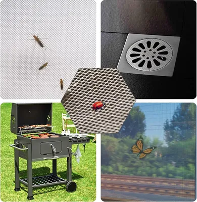 Productafbeelding van RVS-roosterplaat - 4 stuks roosterpanelen - 20 roosteropeningen voor muizen en andere knaagdieren - Insectenwerend rooster - Ventilatieopeningen voor huis, keuken en tuin - 210 x 300 mm