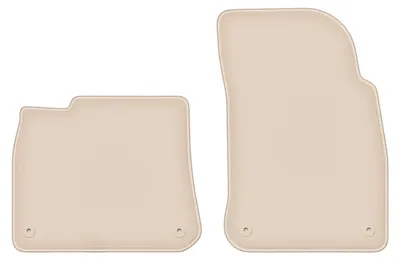 Produktbild von DURBAN Beige Velours-Fußmatten vorne für Porsche Cayenne III SUV (2018-)