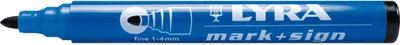 Produktbild von Lyra mark-sign Permanentmarker schwarz, Fine, wasserfest, 1 Stück, Spitze 1-4 mm