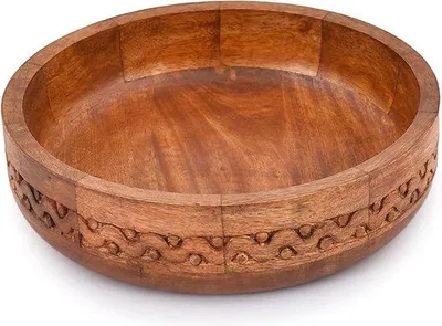 Productafbeelding van Famanu houten schaal van mangohout - decoratief en handgemaakt