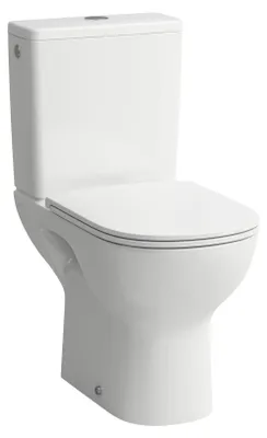 Produktbild von Laufen Stand-WC-Kombi, LUA, Tiefspüler, spülrandlos, waagrechter Abgang, 360x650mm, weiß, 1 Stk.