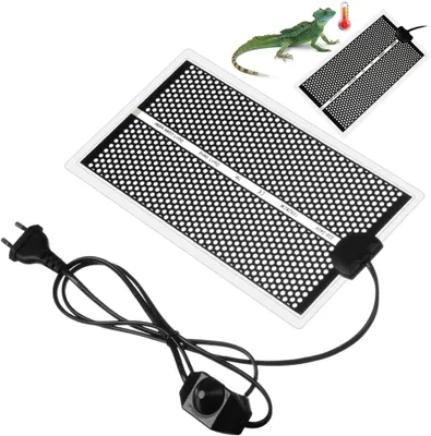 Produktbild von Heizmatte für Reptilien, 7W Leistung, 15 x 28 cm, mit Temperaturregelung für Terrarien