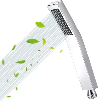 Produktbild von Handbrause Hochdruck – Edelstahl 304 Duschkopf mit Selbstreinigenden Silikondüsen, Starker Wasserstrahl, Wassersparend & Einfache Montage  Badezimmer