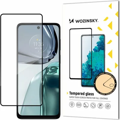 Zdjęcie produktu dla Wozinsky super wytrzymałe szkło hartowane Full Glue na cały ekran z ramką Case Friendly Motorola Moto G62 czarny