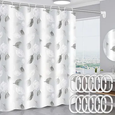 Produktbild von Duschvorhang, schimmelresistenter Duschvorhang, Duschvorhang, Duschvorhänge 180 x 200 cm, wasserdichter Duschvorhang, Badvorhang, Duschvorhang, Badezimmervorhang