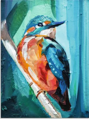 Produktbild von ARTland Glasbild Eisvogel Größe: 45x60 cm