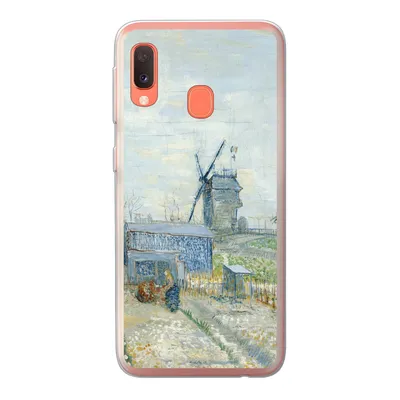 Produktbild von MuchoWow® Handyhülle Schutzhülle Hülle für Samsung Galaxy A20e Montmartre: Mühlen und Gärten - Vincent van Gogh Silikon Softcase Handy Hülle - Abdeckung