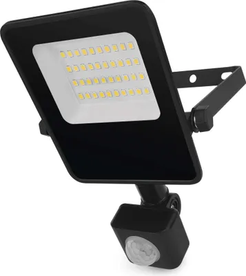 LED reflektor VISIO s pohybovým čidlem, 20 W, černý, neutrální bílá