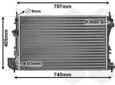 Produktbild von VAN WEZEL 37002338 Kühler Wasserkühler Motorkühler für OPEL Vectra C Caravan (Z02) Vectra C Limousine (Z02) Signum CC (Z03) Vectra C CC (Z02) für SAAB