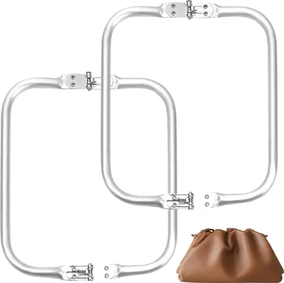 Produktbild von DIY Geldbörsenrahmen-Set - Aluminium Geldbörsenverschluss - 2 Stück (9 x 25 x 2 cm)