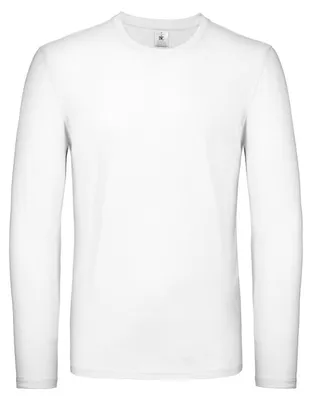 Produktbild von B&C - "#E150" T-Shirt für Herren Langärmlig FK2966 (3XL) (Weiß)