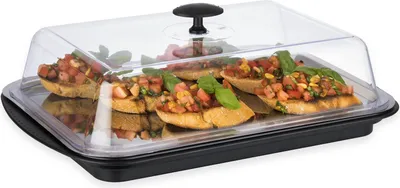 Image de APS Thermo Tablett Set Schwarz 43 x 29 cm, H: 14 cm 9091